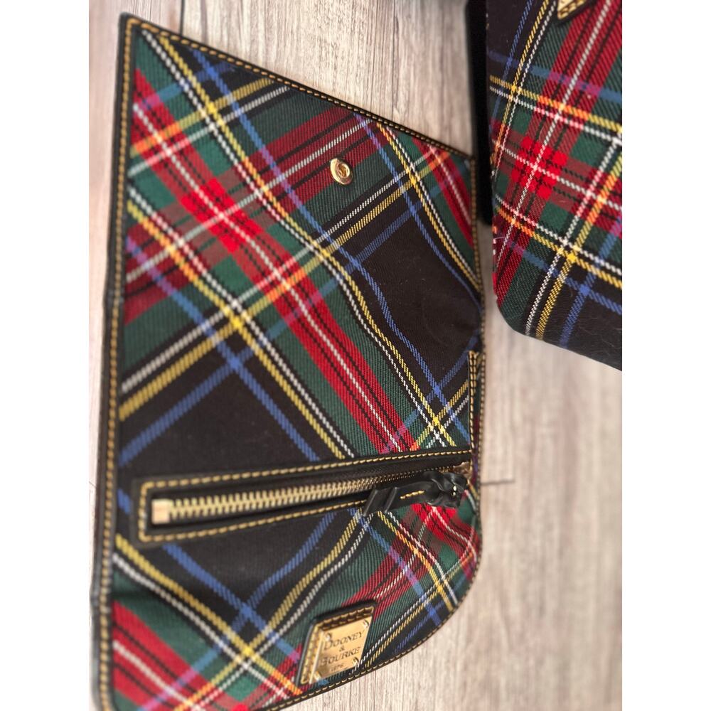Three pc set Dooney & Bourke Barlow with wallet and coin purse tartan plaid - Picture 9 of 16